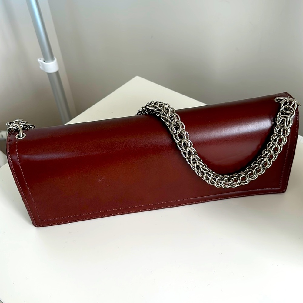 Long rectangular shoulder bag